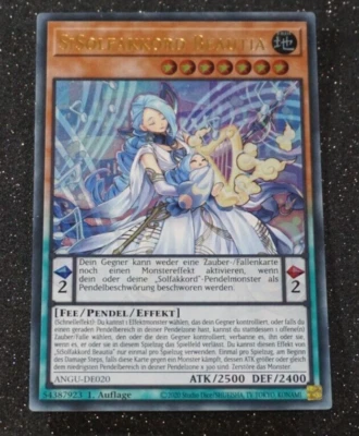 Yugioh SISOLFAKKORD BEAUTIA , angu-de020 ultra rare deutsch 1st Mint ! - Bild 1 von 2