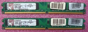 Dual RAMs(Kingston) 2x1GB = 2GB - DDR2- 667MHz / PC2-5400 - Non-Ecc / CL5 - 1.8V - Imagen 1 de 2