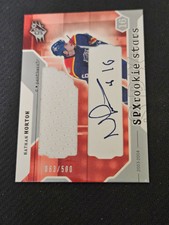 2003-04 UPPER DECK SPX NATHAN HORTON #228 #ed 63/500 ROOKIE STARS JERSEY AUTO