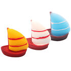  3 Pcs Bonsai-Ornament Für Segelboote Mini-Segelboot-Ornament Topfdekor