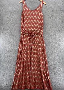 Soft Surroundings Dress Womens Extra Small Alessandra Dark Coral Gold Metallic - Bild 1 von 11