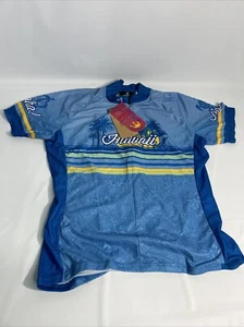 NEW Canari Womens Hawaii Blue Cycling Shirt Size L - Picture 1 of 3