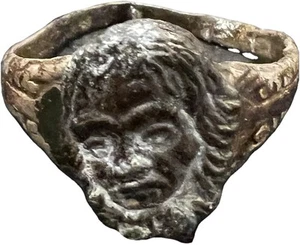 Celtic Medieval ring with Zeus or God on Bezel 1300-1890 AD - Picture 1 of 2