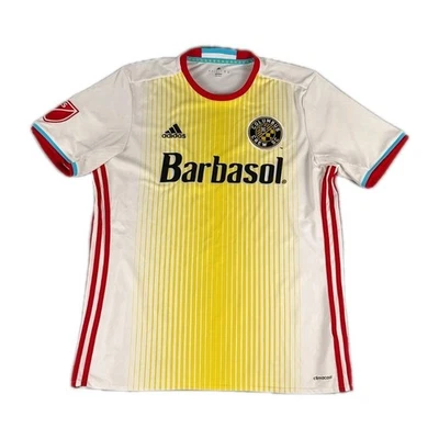 Camiseta de fútbol Columbus Crew Adidas Barbasol para hombre LG manga corta multicolor  Foto 1 de 4