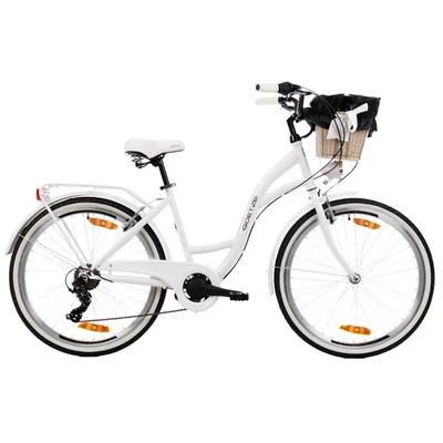 Goetze Mood 26 Zoll Damenfahrrad Retro Citybike, 6-Gang Tiefeinsteiger mit Korb! - Bild 1 von 4