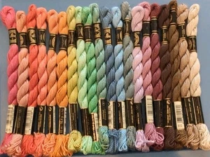 DMC Size 3 COTTON PERLE Pearl Cotton EMBROIDERY THREAD Twist Skein Lot 20 I - Picture 1 of 1