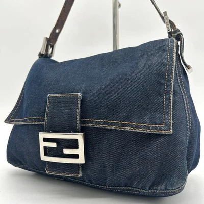 FENDI 单肩包 手袋 靛蓝 蓝色 皮革 小钱包 复古 正品 — 第 1/4 张图片