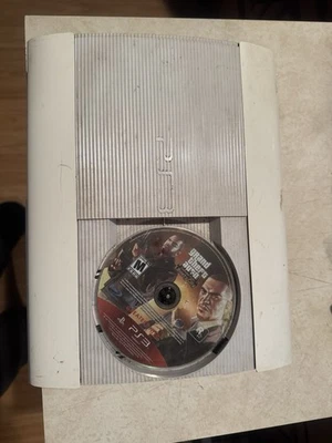 Sony PlayStation 3 Super Slim White For Parts Comes With Game No Cords Complete - Image 1 of 4