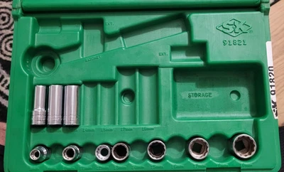 SK Hand Tool Socket Set 91821  12 point 3/8" Drive METRIC  MISSING PIECES - Image 1 of 4