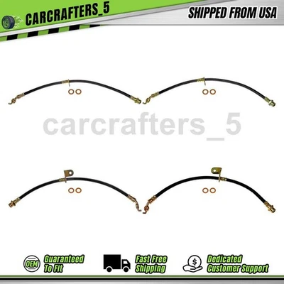 4 mangueras hidráulicas de freno delantero trasero para Toyota Highlander 2010 2,7 L Foto 1 de 4