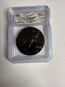 2024 ICG Silver Eagle Ruthenium 1 Of 500 * A24 - Picture 1 of 4