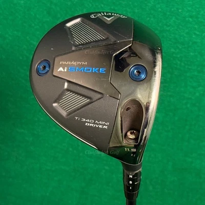 Callaway Paradym Ai Smoke TI 340 Mini 11.5° Driver Matrix HD 5M3 Negro Corbata Rígida Foto 1 de 3