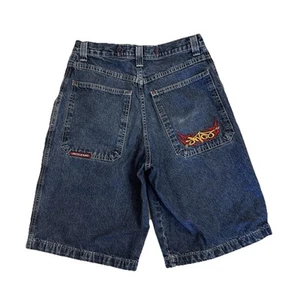 Rare Y2K Mens JNCO Tribal Jean Shorts Size 30 - Picture 1 of 8