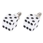 Mooneyes Dice License Plate Bolts - White