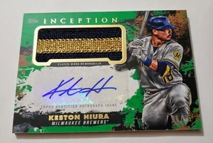2021 Topps Inception Keston Hiura Green Patch Auto /75 Brewers 16/75 Brewers - Picture 1 of 2