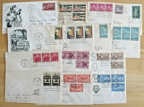 1958 -  16 First Day of Issue Envelopes Cover