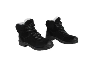 UGG Harrison Cozy Lace Wildleder Stiefel Damen wasserdicht Wollmischung gefüttert schwarzer Schuh - Bild 1 von 8