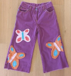 Mini Boden Youth Girls 9yrs Floral Embroidered Blue Denim Jeans  - Picture 1 of 2