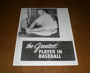 1952 CARDINALS STAN MUSIAL PRINT - GREATEST PLAYER IN BASEBALL - Picture 1 of 1