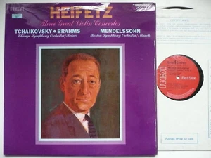 HEIFETZ PLAYS TCHAIKOVSKY BRAHMS & MENDELSSOHN VIOLIN CONCERTOs RCA DPS 2002 - Picture 1 of 4