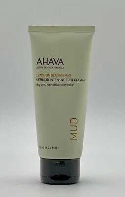 AHAVA Leave-On Deadsea Mud Dermud Intensive Foot Cream 3.4 Oz