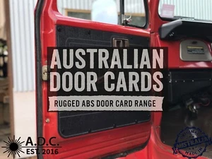 Black ABS Waterproof Door Cards Fits Toyota Landcruiser FJ40 FJ45 x2 - Picture 1 of 8