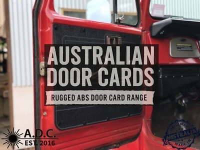 Black ABS Waterproof Door Cards Fits Toyota Landcruiser FJ40 FJ45 x2 - Image 1 of 4