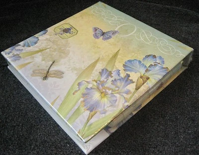 Carol Wilson Hardcover Memo Pad Notepad Stationery Pen 150 Sheets Butterfly Iris - Image 1 of 4