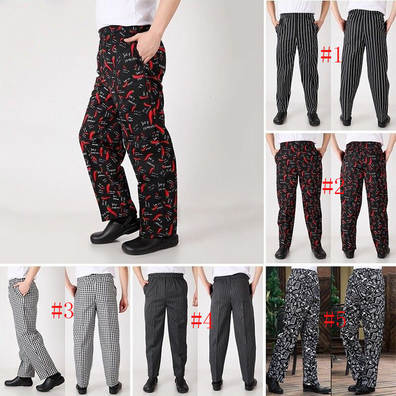 Ropa De Cocinero Pantalones De Chef Cargo Con Bolsillos Y