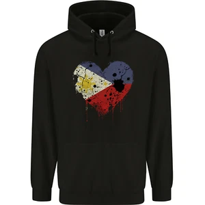 Love Philippines Flag Philipino Day Football Childrens Kids Hoodie - Picture 1 of 3