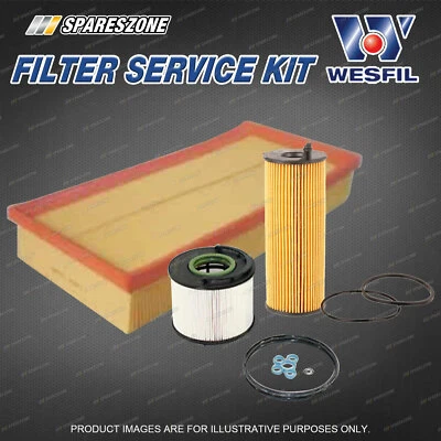 Oil Air Fuel Filter Service Kit for Audi Q7 3.0L V6 4.2L V8 2006-2010 - image 1 of 2