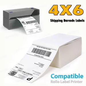Etiqueta de código de barras envío térmico directo MUNBYN para impresoras enrollables Zebra 500 4x6"" - Imagen 1 de 10