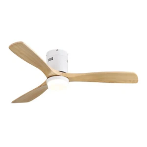 52 Inch Wood Ceiling Fans with Lights and Remote High CFM Ceiling Fans for Patio - Picture 1 of 6