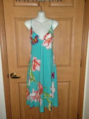 NATORI - PATRÓN "APOLA SALVAJE" - VESTIDO - ESTAMPADO FLORAL MULTICOLOR - GRANDE - ¡NUEVO CON ETIQUETAS! Foto 1 de 3