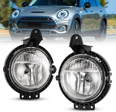 For 2007-2015 Mini Cooper Fog Lights Clear Lens Bumper Lamps W/ Bulbs Left+Right - Image 1 of 4