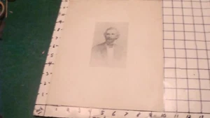 Vintage Old PRINT:  MAN W beard, small print on thin larger paper - Picture 1 of 3