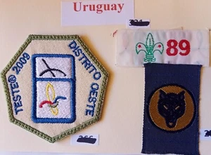 LOTE DE 3 INSIGNIAS SCOUTS, BADGES SCOUTS DE URUGUAY # 1738 - Imagen 1 de 1