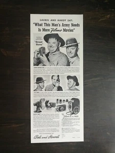 Vintage 1941 Bell & Howell Video Camera Laurel & Hardy Original Ad 422 - Picture 1 of 1