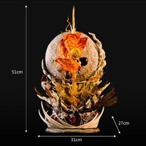 NEW Anime Demon Slayer LED Light Figure Agatsuma Zenitsu Kokyuu Statues PVC Gift - Picture 1 of 11