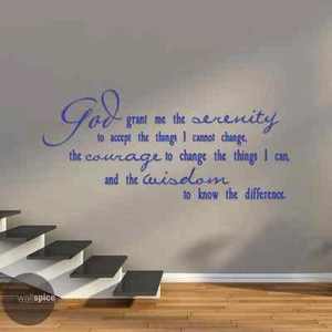 Calcomanía de pared de vinilo Serenity Prayer God Me The Serenity - Imagen 1 de 4
