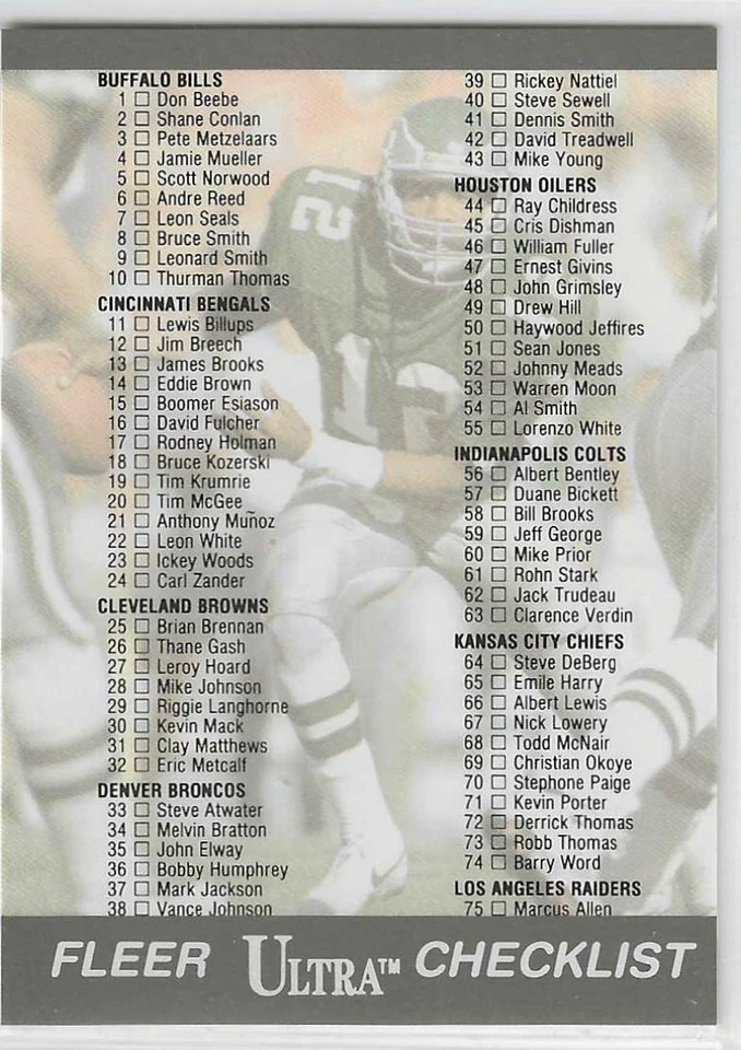 1991 Ultra #299 Emmitt Smith Dallas Cowboys Florida HOF Randall Cunningham CL - Image 1 of 1