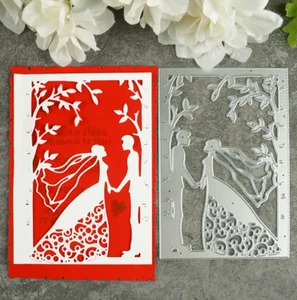 Troqueles de corte de metal para boda álbum de recortes tarjeta artesanal molde plantillas plantilla - Imagen 1 de 4