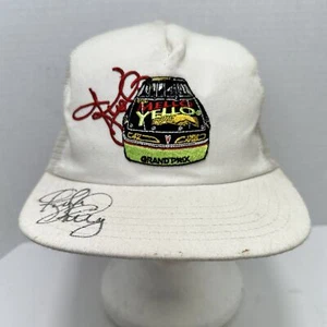 VTG Kyle Petty SIGNED Mellow Yellow Racing Grand Prix Hat Cap snap back-NASCAR - Picture 1 of 8