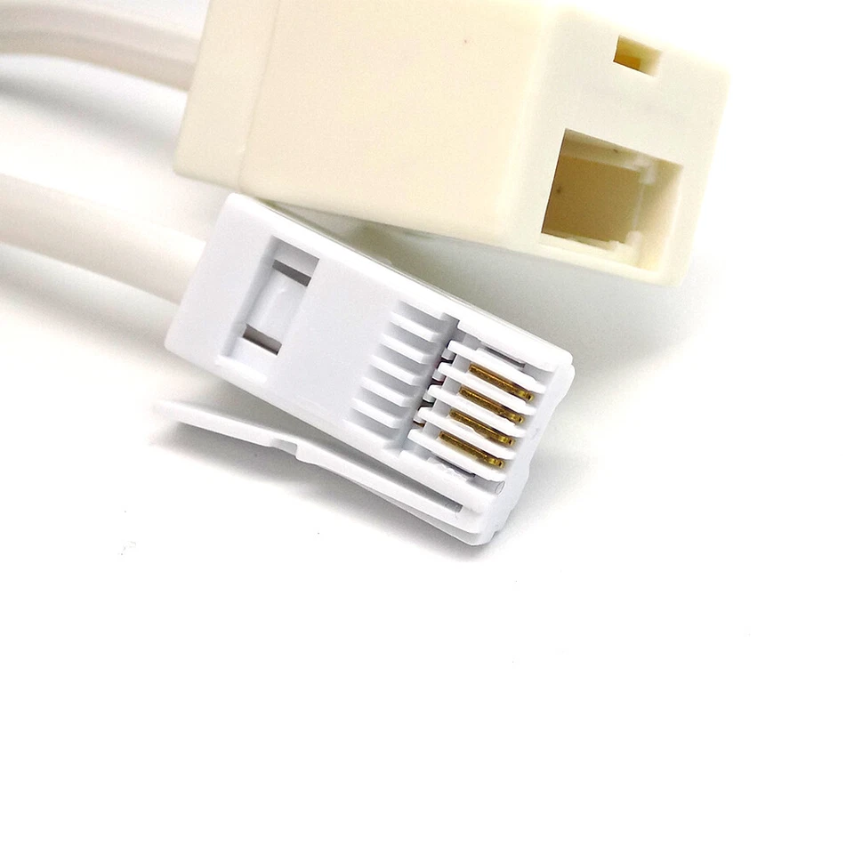 10M RJ11 UK Male To Female BT Extention Cable Extender For Telephone Fax Modem - Image 1 of 4