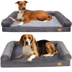 Cama ortopédica para perro sofá de felpa cojín para perro cama para mascotas resistente al agua DE - Imagen 1 de 15