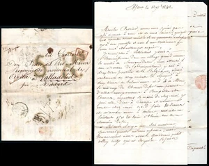 Valladolid - 1842 - Carta desde Francia a Valladolid + varias marcas "P.P:" - Imagen 1 de 1