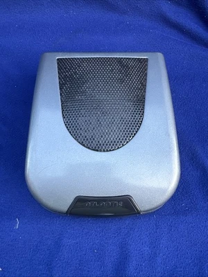Vintage Atlantic 30 Cd Shell Case Hard Plastic Steelcase Automatic Open Grey - Image 1 of 4