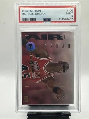 Skybox Emotion #100 1994 Michael Jordan PSA 9 como nuevo corte Chicago Bulls Foto 1 de 2