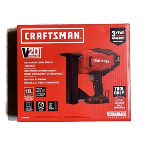 CRAFTSMAN CMCN618NB V20 20V Cordless 18-Gauge Narrow Crown Stapler TOOL ONLY - Picture 1 of 4
