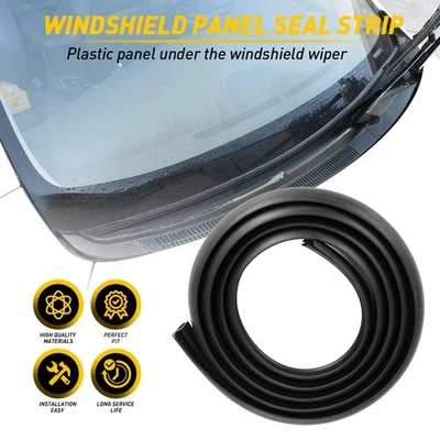 1.8m Rubber Car Seal Under Front Windshield Panel Sealed Trim Moulding Strip Kit - Image 1 of 4